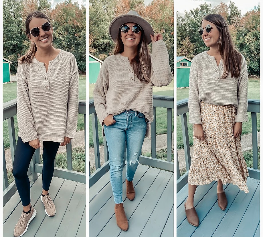 A Neutral Shirt Worn 3 Ways – Marissa Wears an Outfit